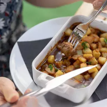 Restaurant Le Toî du Monde - Plat Agneau en sauté aux poivrons