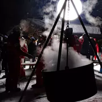 Descente aux flambeaux de Praz sur Arly