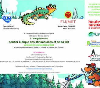 Inauguration du sentier ludique des minimouilles et sa BD Inauguration du sentier ludique des minimouilles et sa BD_Praz-sur-Arly